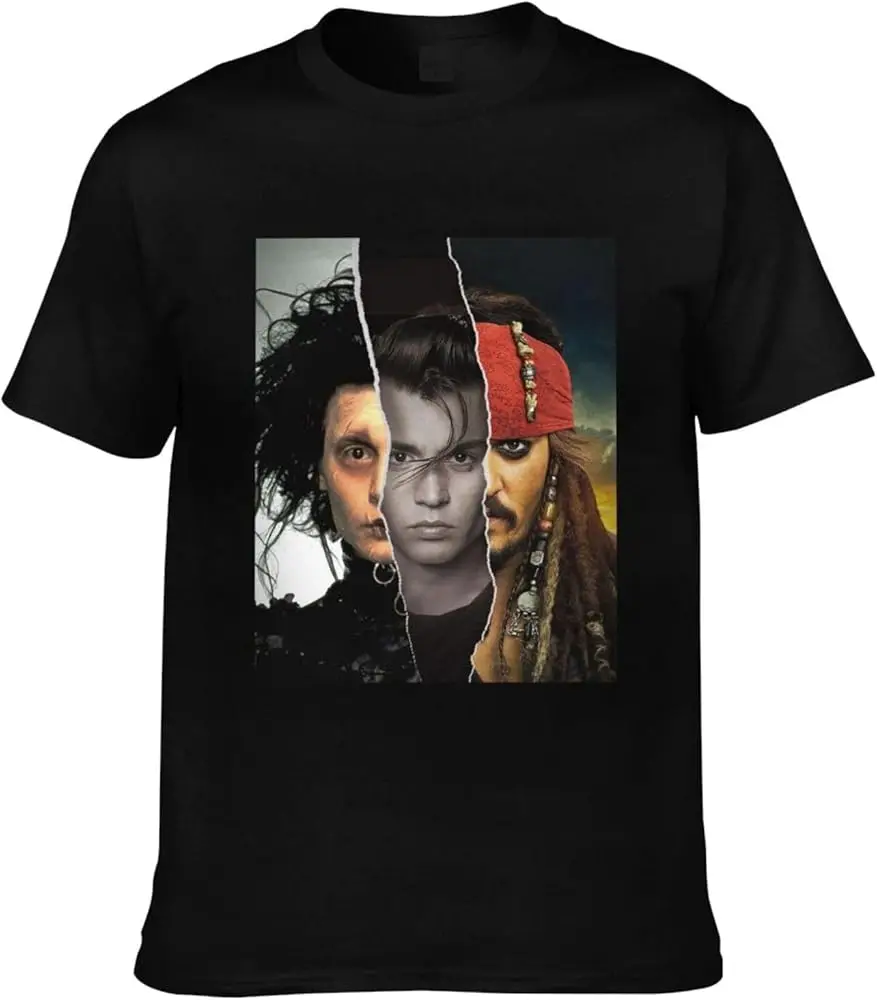 Depp Tshirt Short Sleeve 100% Cotton Top Crewneck Tees for Men Women