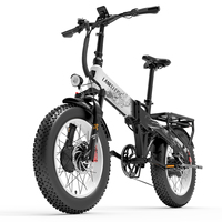 LANKELEISI 48V 20AH Lithium Battery Folding Fat Bike Snow Bike 20*4 FAT TYRE 1000W Electric Bikes X2000MAX Electric Bicycle