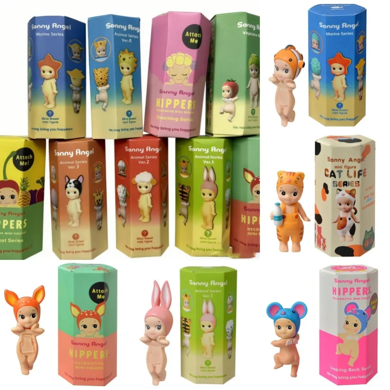

Коллекционные мини-фигурки Angel Doll: Серия животных, аниме-фигурки в слепых коробках, милые куклы-украшения, подарок для фанатов аниме на Рождество и день рождения