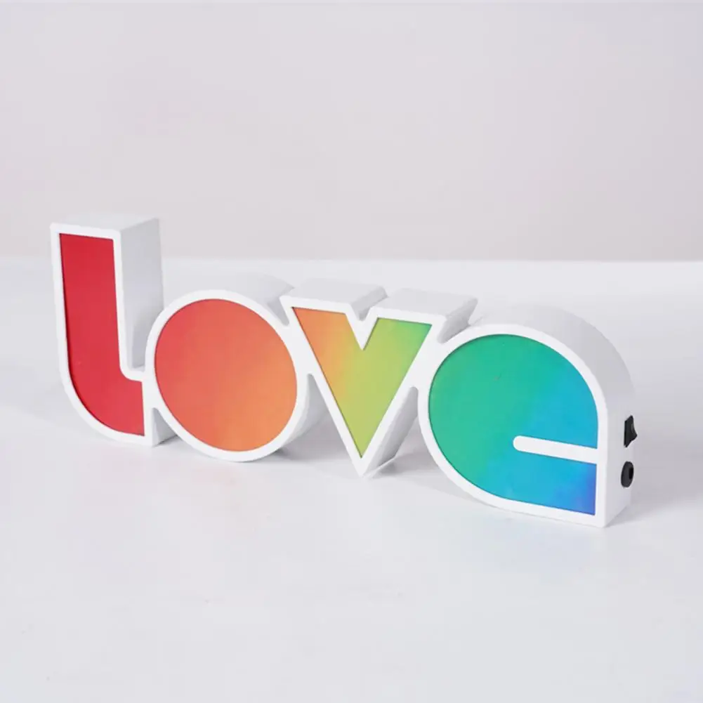 Usb Powered Night Light Love Letter Led Neon Light Energy-saving Desktop Decoration with Battery/usb Power Shape for