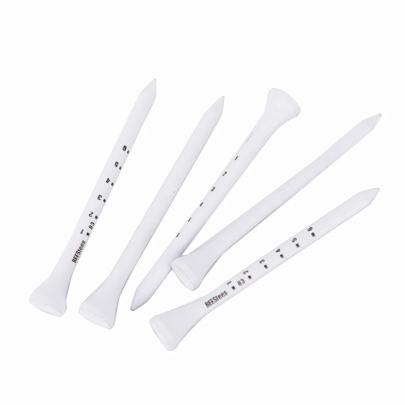 Lot de 50 tees de golf professionnels en bois blanc, 83mm, à l'échelle