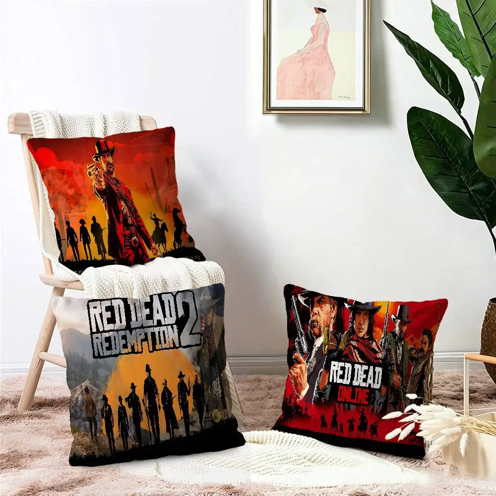 Game R-Red Dead-R-Redemptions Maple Design Cushion Cover Happy Autumn Harvest decor Holiday Decorati Pillow Cover