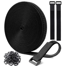 2Meters Hook And Loop Integrated Fastening Tape Cable Ties Strong Sticky Nylon Reverse Buckle Magic Belt Can Be Cut At Will
