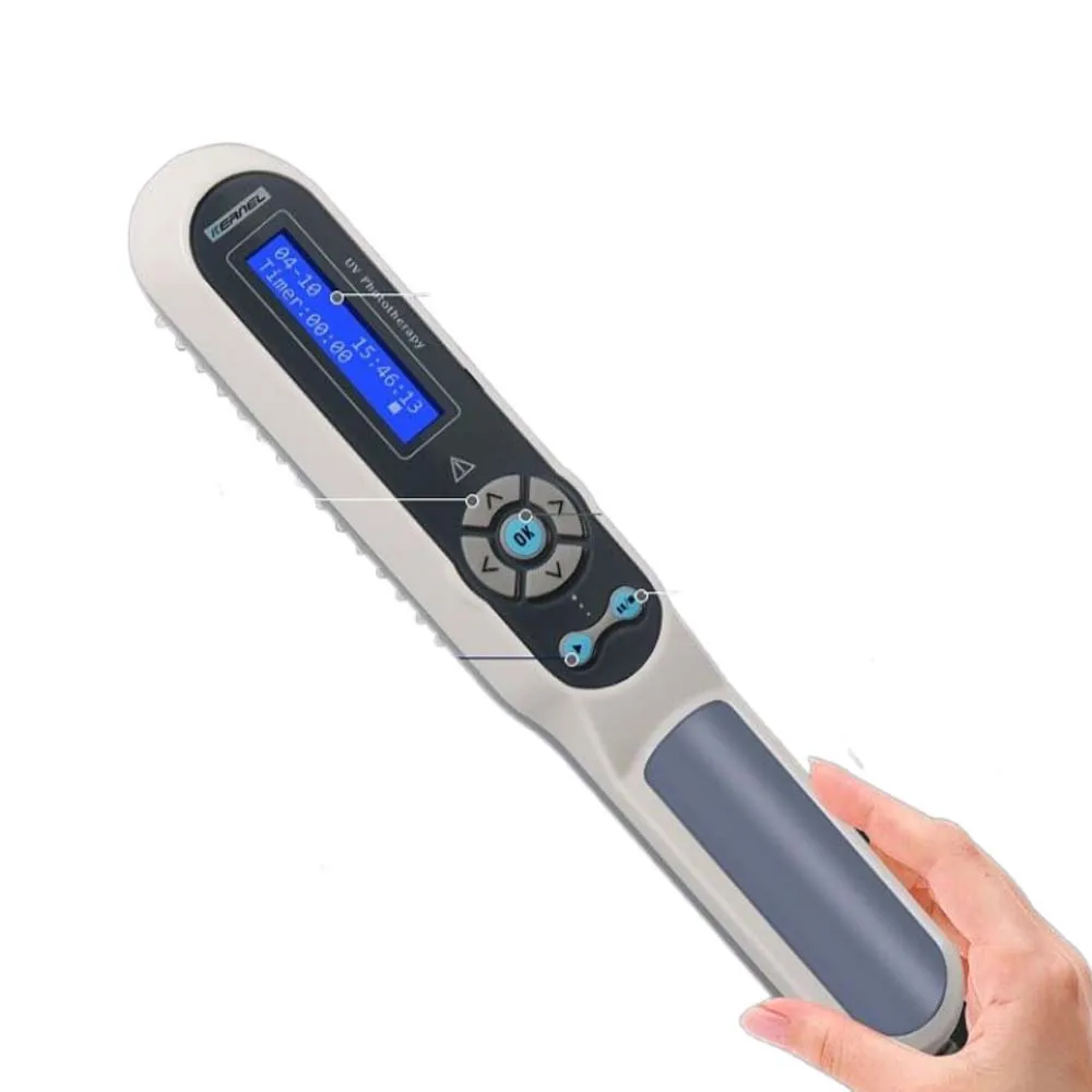 handheld uvb phototherapy 311nm light therapy device machine uvb light therapy device blue for vitiligo psoriasis