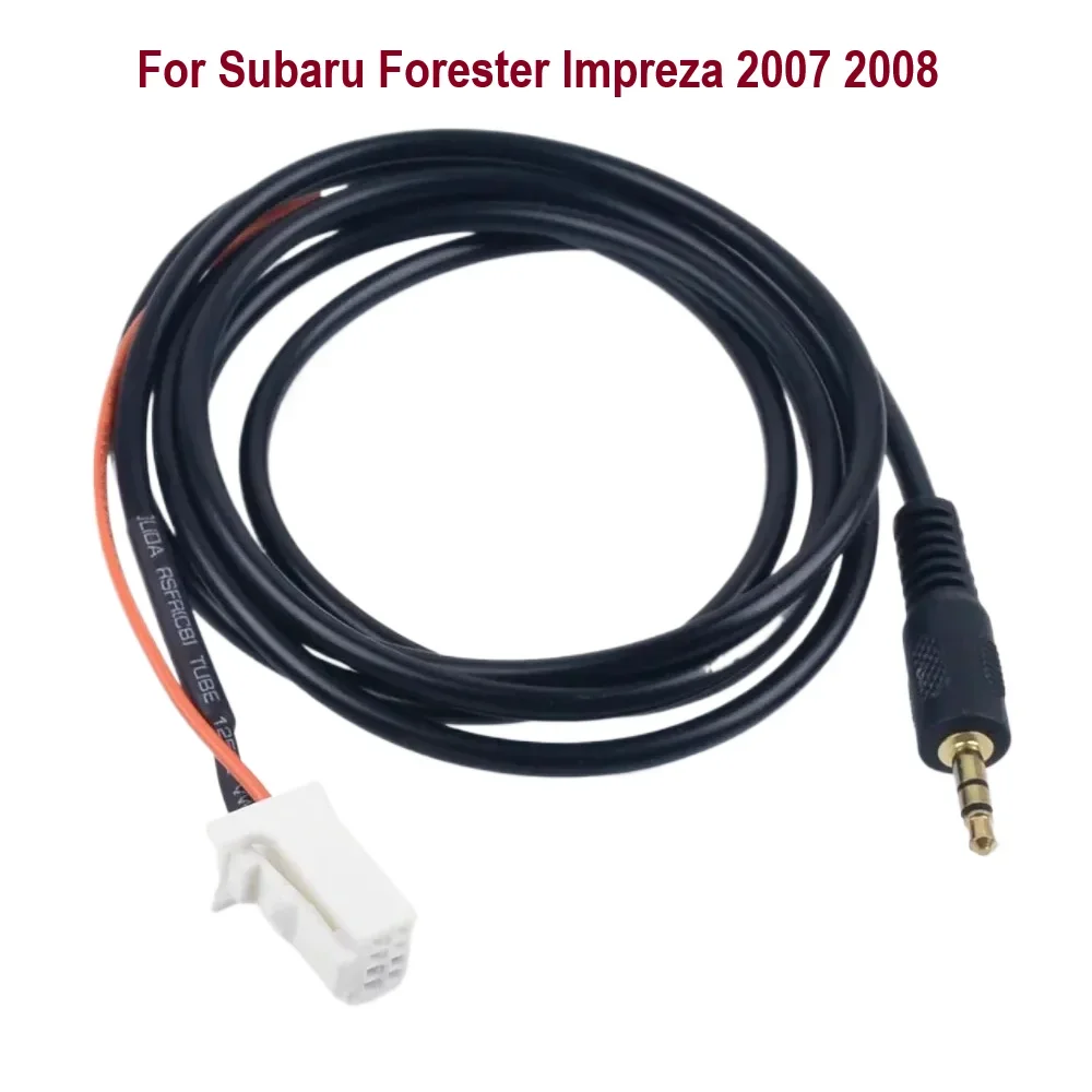 8Pin For Subaru Forester Impreza 2007 2008 3.5mm Jack Car Radio Mp3 Audio Aux Cable To Jack Adapter