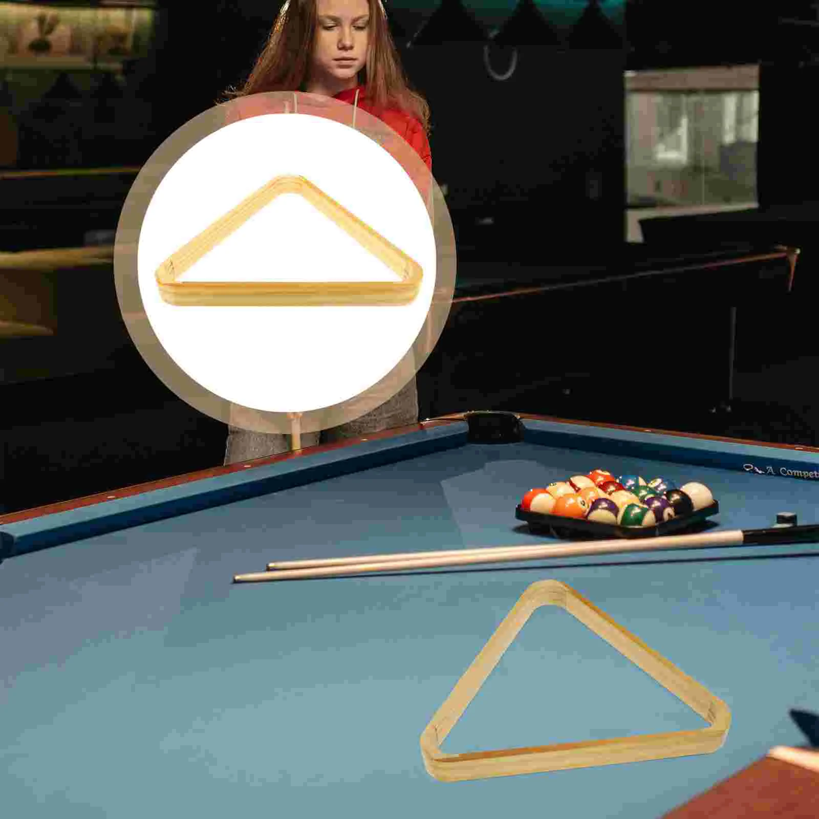 Billiard Frame Storage Shelves Triangle Organizer Retro Style Rack Games Balls Holders Desktop Tripod