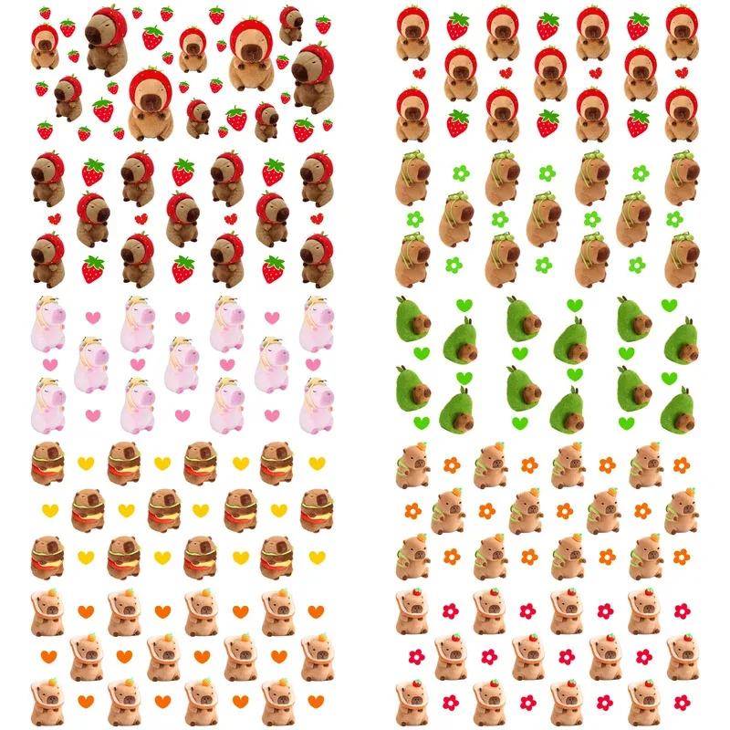 

Cute Capybara Series Stickers Waterproof UV DTF Cup Mug Wraps Sticker DIY 3D Wrap Decal For 16oz Libbey Glass Cup Wraps