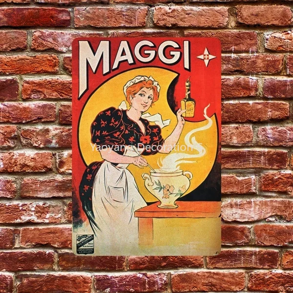 MAGGI Tin metal sign plaque wall decor poster garage shed bar pub club kitchen  Tin Signs(20cmx30cm)