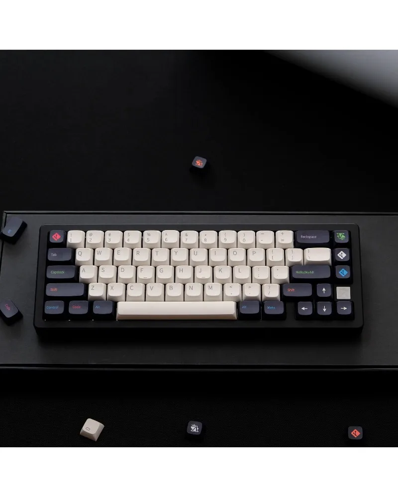 White keycap 126 keys PBT material XDA highly sublimation process Suitable for a variety of mechanical keyboards