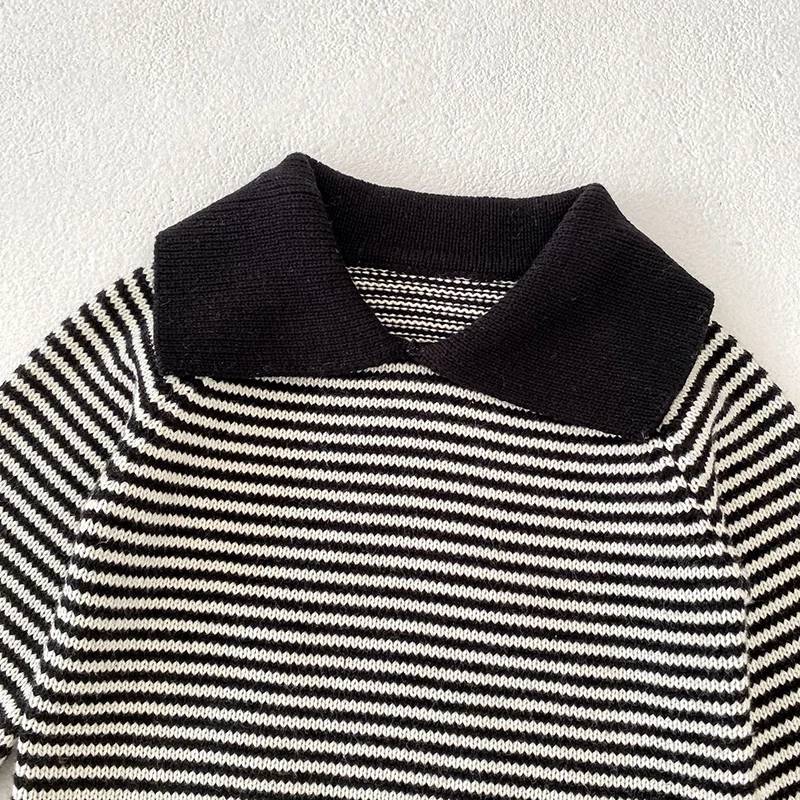 ربيع جديد 2026 0-3 سنوات الرضع طفل الفتيات الفتيان الحياكة البلوز القمم بأكمام طويلة المشارب الوليد الطفل الفتيات الفتيان سترة #5