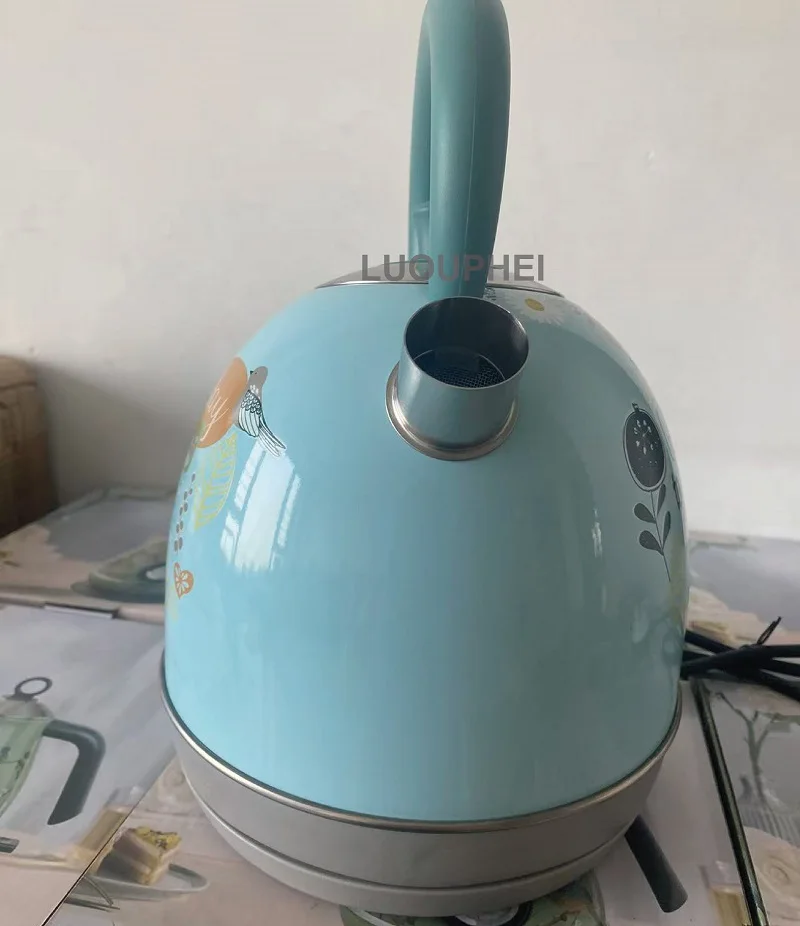 1.8L Euro Style Print Electrc Kettle With Temperature Display Home 304 Stainless Steel Boiling Kettle Teapot Auto Power Off 220V