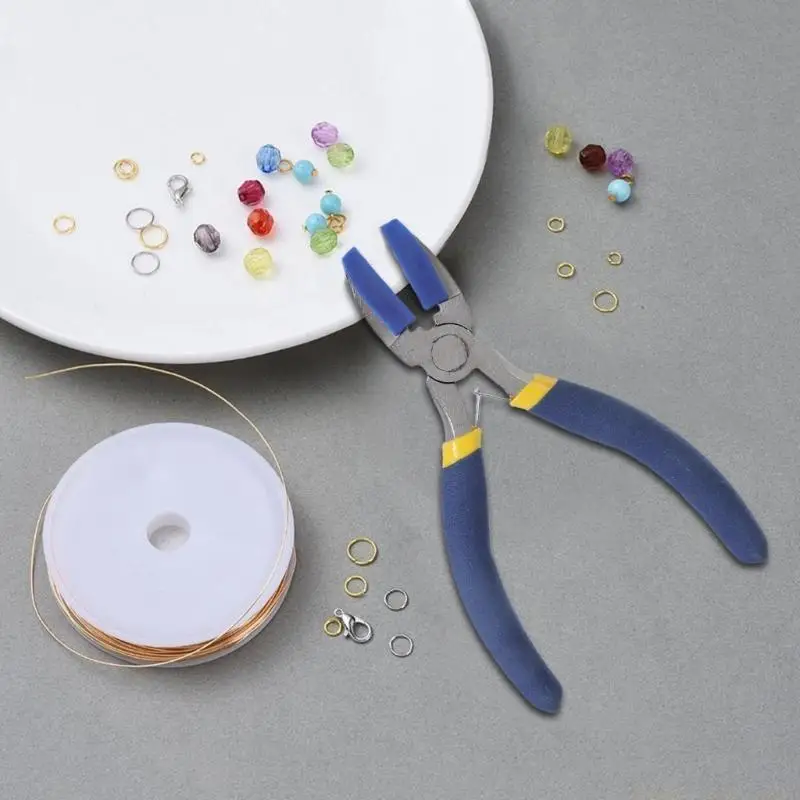 A2BE Flat Nose Pliers with 2Sets Of Replaceable Plastic Suitable for Detailed Crafting Tasks