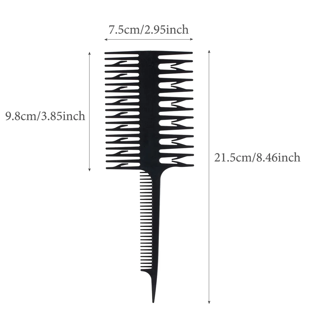 1Pc Hair Dyeing Highlight Brush Fish Wide Tooth Zone Rat Tai Hair Comb Professional Barber Hairdressing Salon Hair Styling Tool