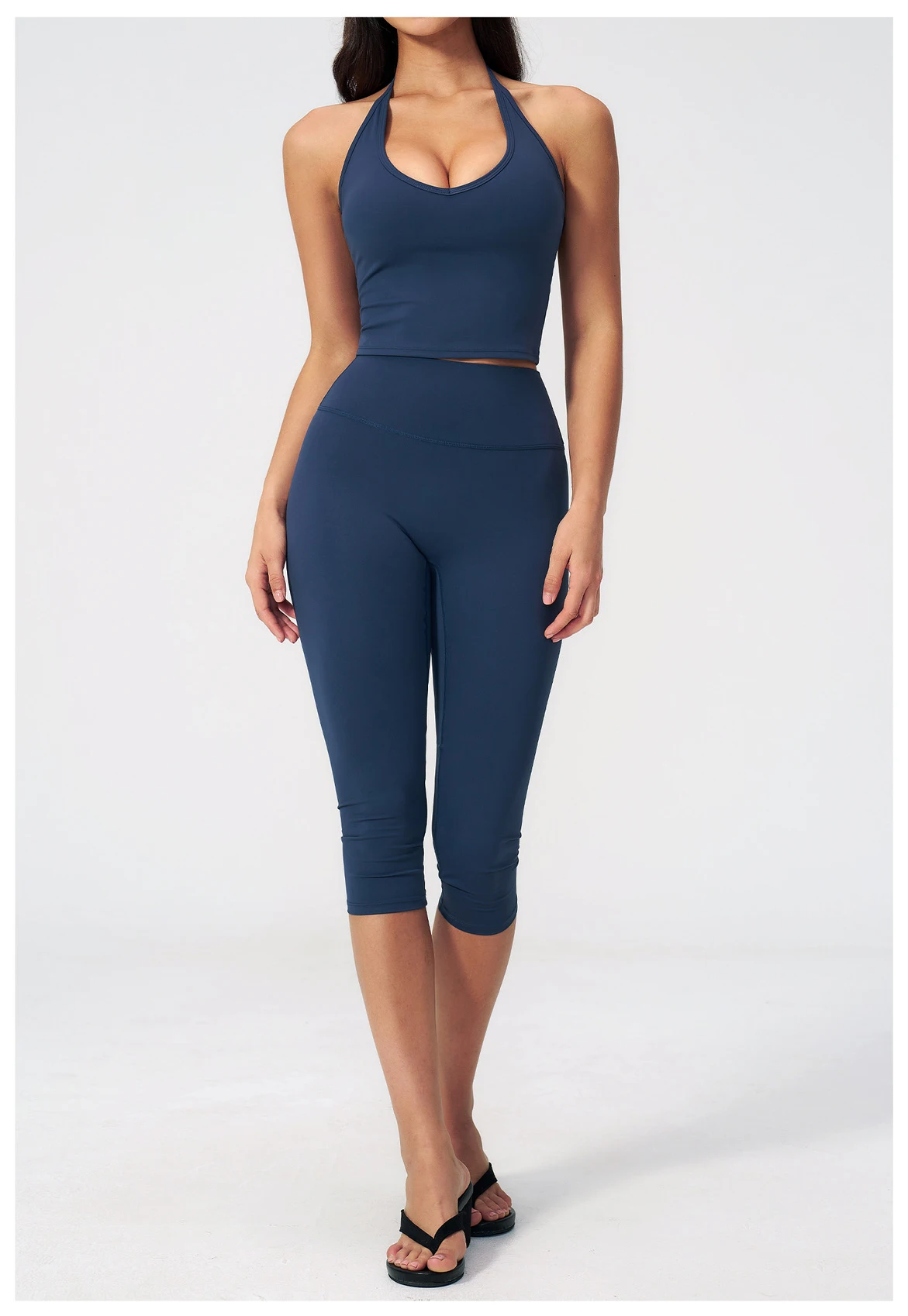 Women Tracksuit Yoga Set 2PCS Sports Set Short Sleeve Fitness Outfits Workout Clothes Running Capri Pants Gym Suit Athletic Wear