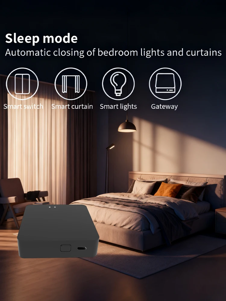 Multi-Modus Smart Gateway Zigbee 3.0 Bluetooth Mesh Hub Kompatibel mit Tuya Smart Life App Sprachsteuerung für Alexa Google Home – Detail 1