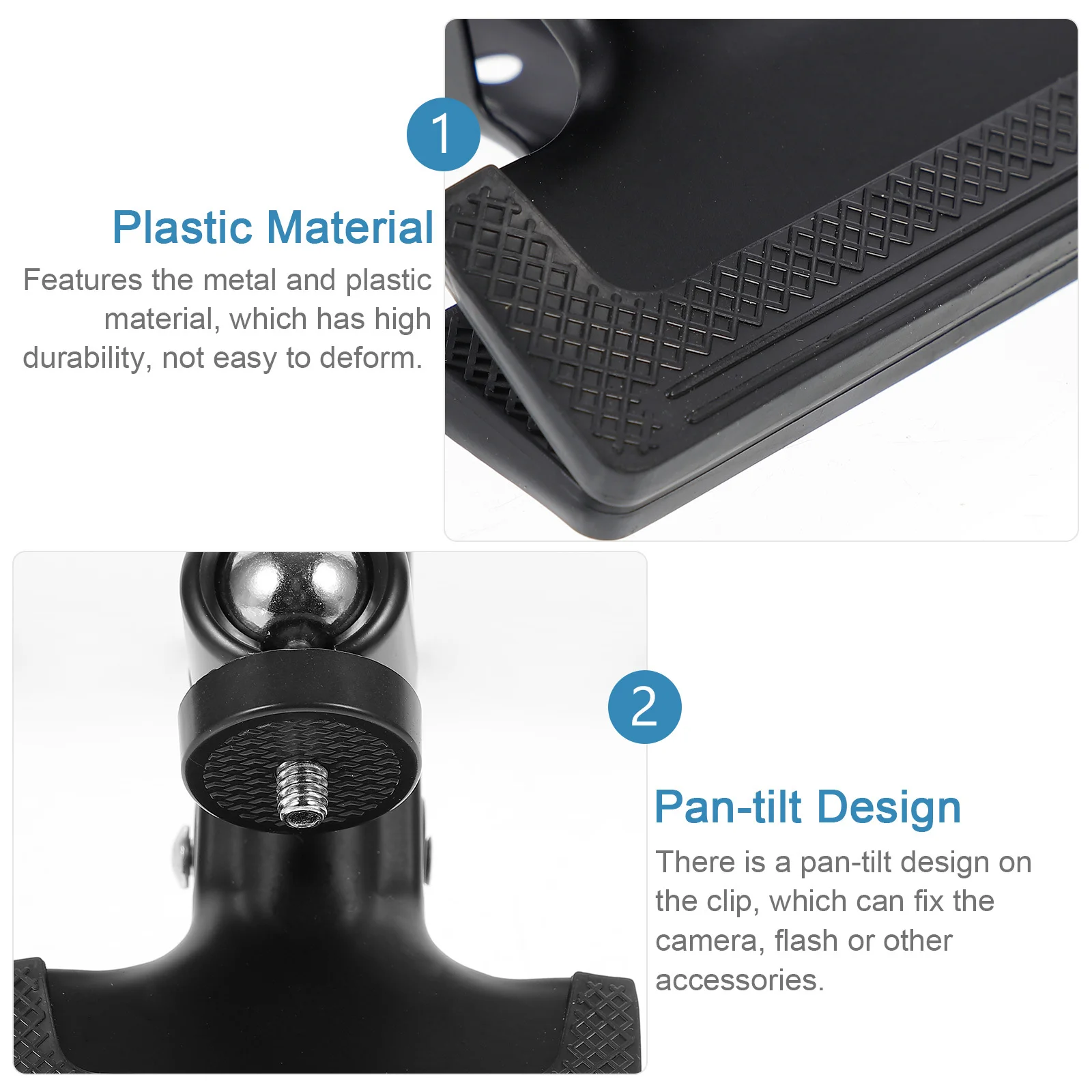 

Ball Head Mount 1/4 Inch Screw Camera Clamps Spring Tripod Mount For Flash Backdrop Clips Studio Accessories Universal Pan Tilt