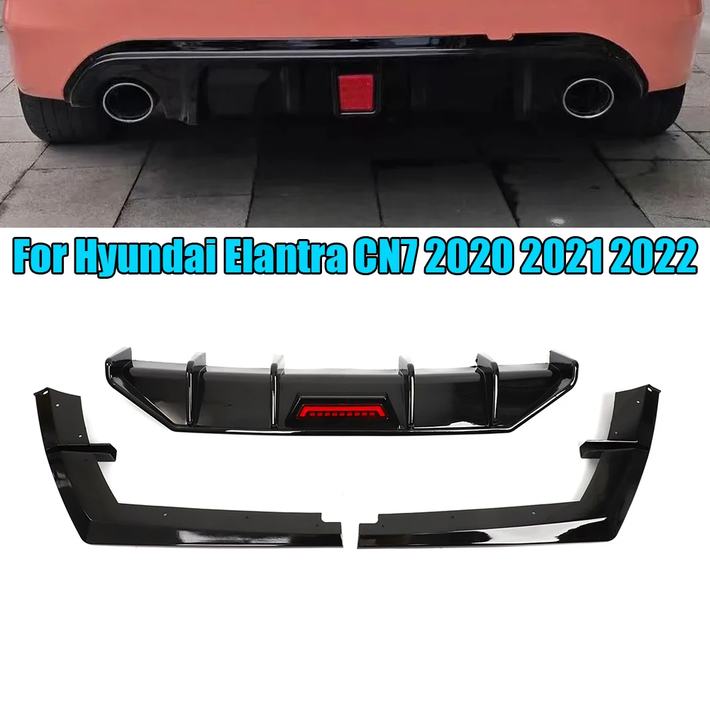 

For Hyundai Elantra CN7 2020 2021 2022 Rear Bumper Diffuser Splitter Chin Spoiler Exhaust Pipe Bodykit Car Tuning Accessories