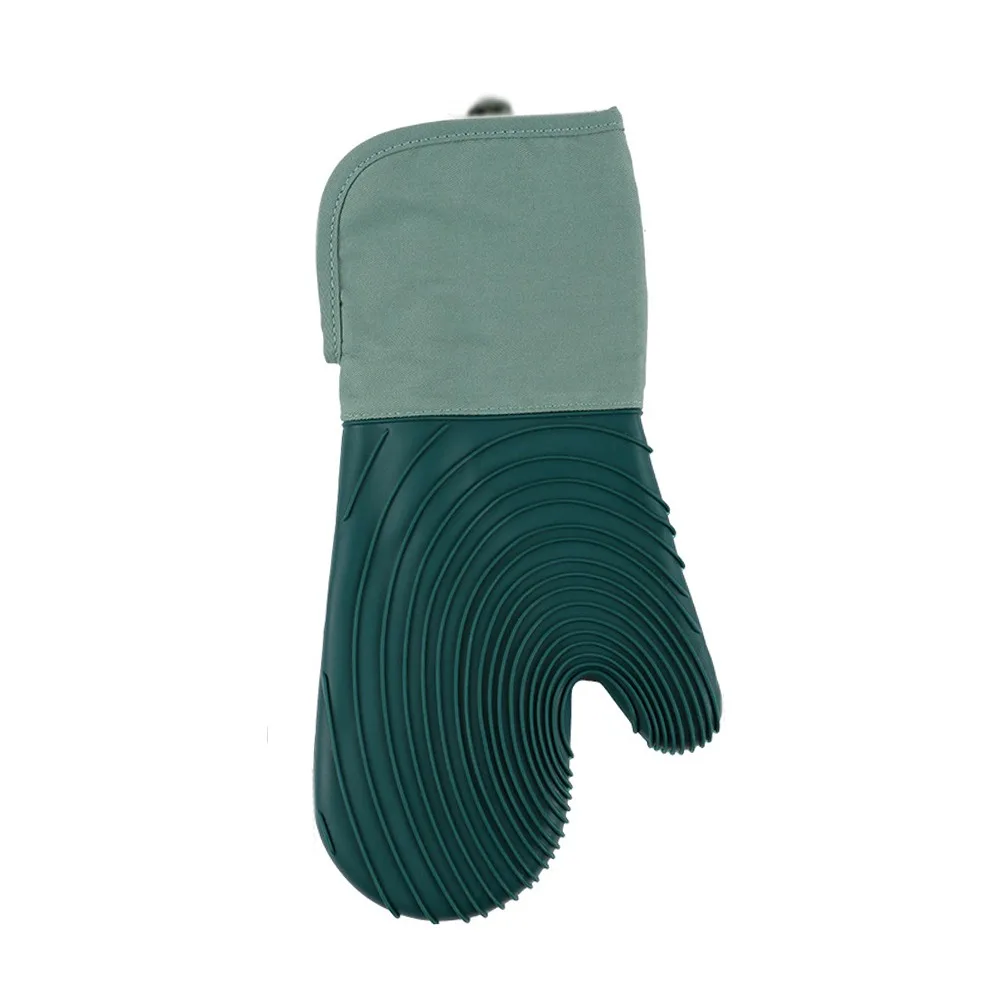 

Practical Extra Long Silicone Oven Mitt Heat Resistant Anti-scalding Oven Gloves Anti-slip Flexible Baking Gloves Kitchen