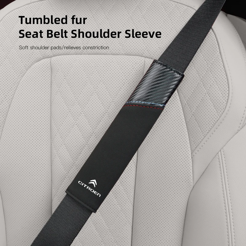 

Citroen Car Seat Belt Cover Suede Safety Belt Shoulder Protector For Citroen C4 C3 C2 C1 Berlingo Xsara Car Interior Accessories