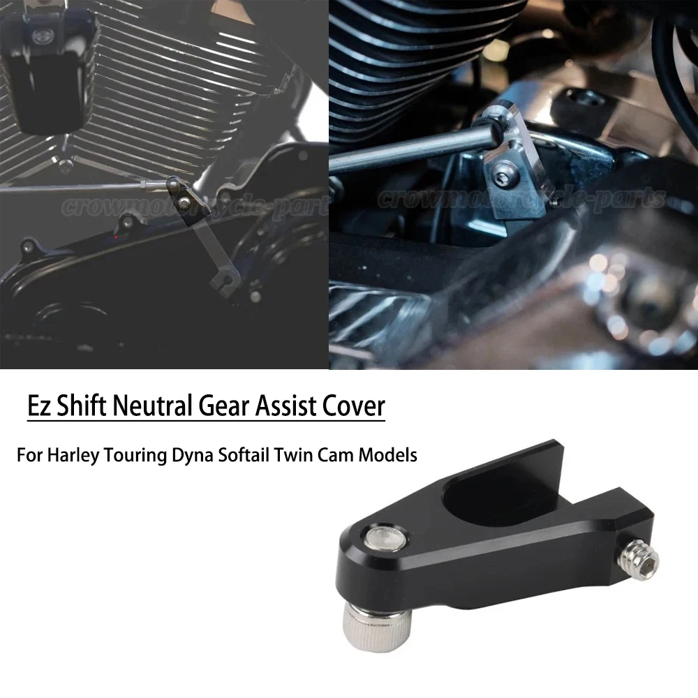 Cubierta de asistencia de engranaje Neutral Ez Shift negra para modelos Harley Touring Twin Cam Touring Softail Fit Road King Street Glide Fat Boy