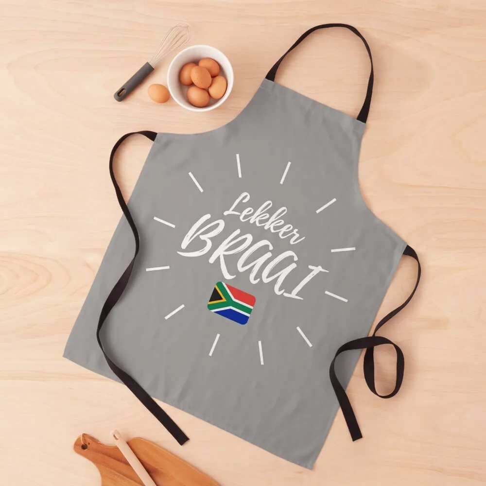 

Lekker Braai - South Africa Apron Woman Kitchen Bib For Kitchen Apron