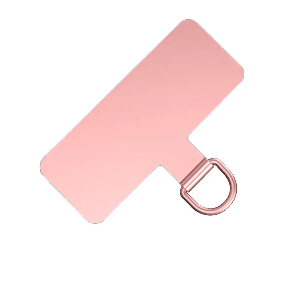 Stainless Steel Phone Lanyard Patch Gasket Ultra-thin Tabs Connect Hanging Safety Metal Replacement Phone Cord Piece Tether I1T5