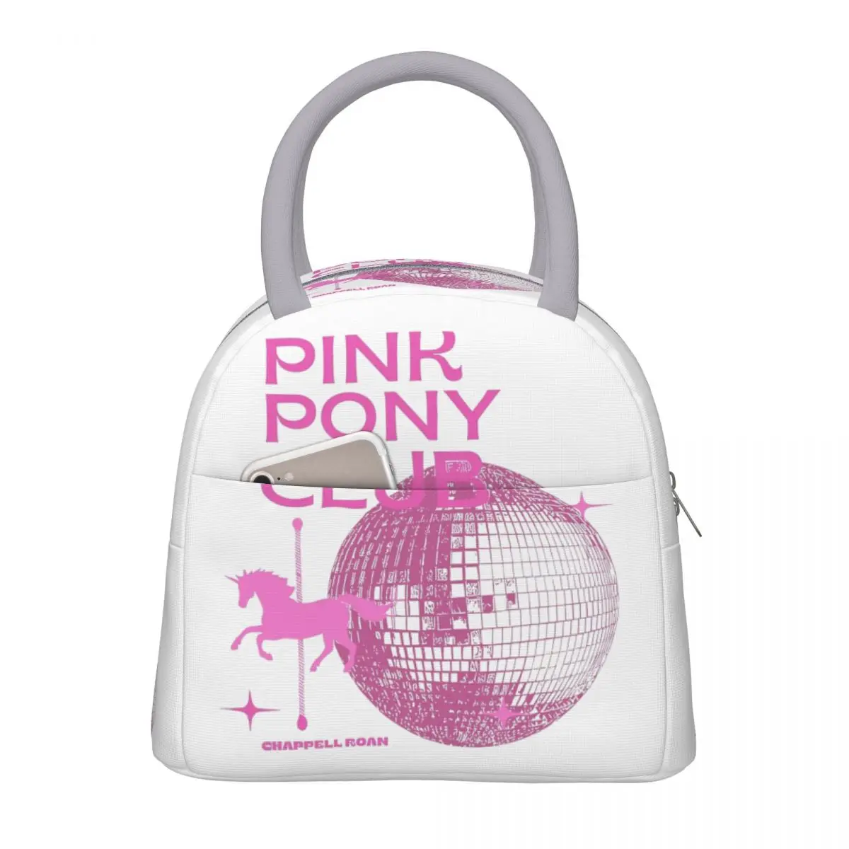 Insulated Lunch Bag Chappell Roan Pink Pony Club Accessories Lunch Container Unique Design Cooler Thermal Bento Box For Outdoor