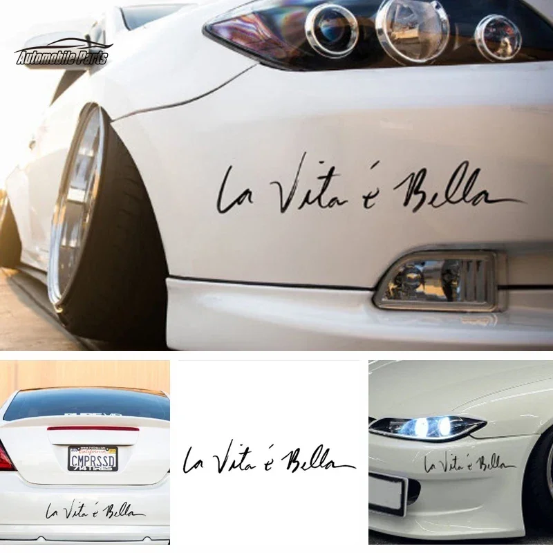 Car Sticker La Vita e bella Beautiful Life Style Car Sticker Vinyl Body Decor Wall Reflective Sticker Label Decal Personality