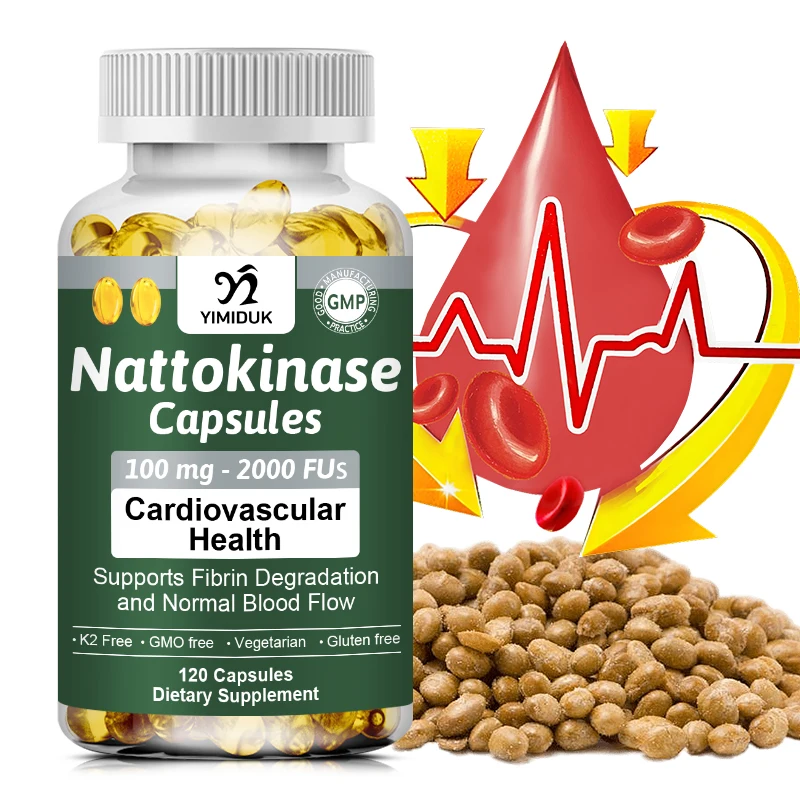 كبسولات Nattokinase تنظيف الأوعية الدموية يذوب جلطات الدم خفض الضغط يمنع تصلب الشرايين تحسين صحة الأوعية الدموية #1