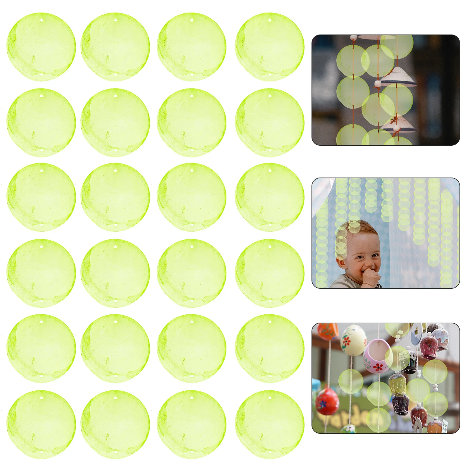 100 قطعة من قطع القذائف المستديرة DIY مشروع شرائح شل مصقولة قلادة لتزيين حفلات الشاطئ قطع قذائف مستديرة #5