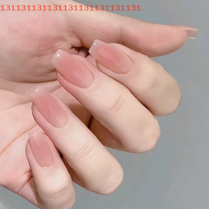 30 個ブラッシュカラーフェイクネイル取り外し可能な付け爪ウェアラブルプレスオンフェイクネイルネイルチップネイルアートエクステンションツール