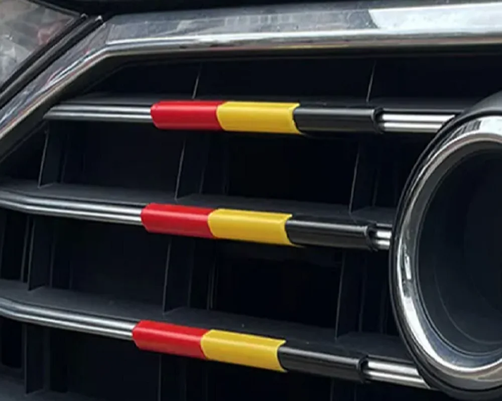 For Audi A6 C8 4K 2019-2022 Car Front Grille Trim Strips Racing-Grills Decorative Three-Color Automotive Exterior Accessories
