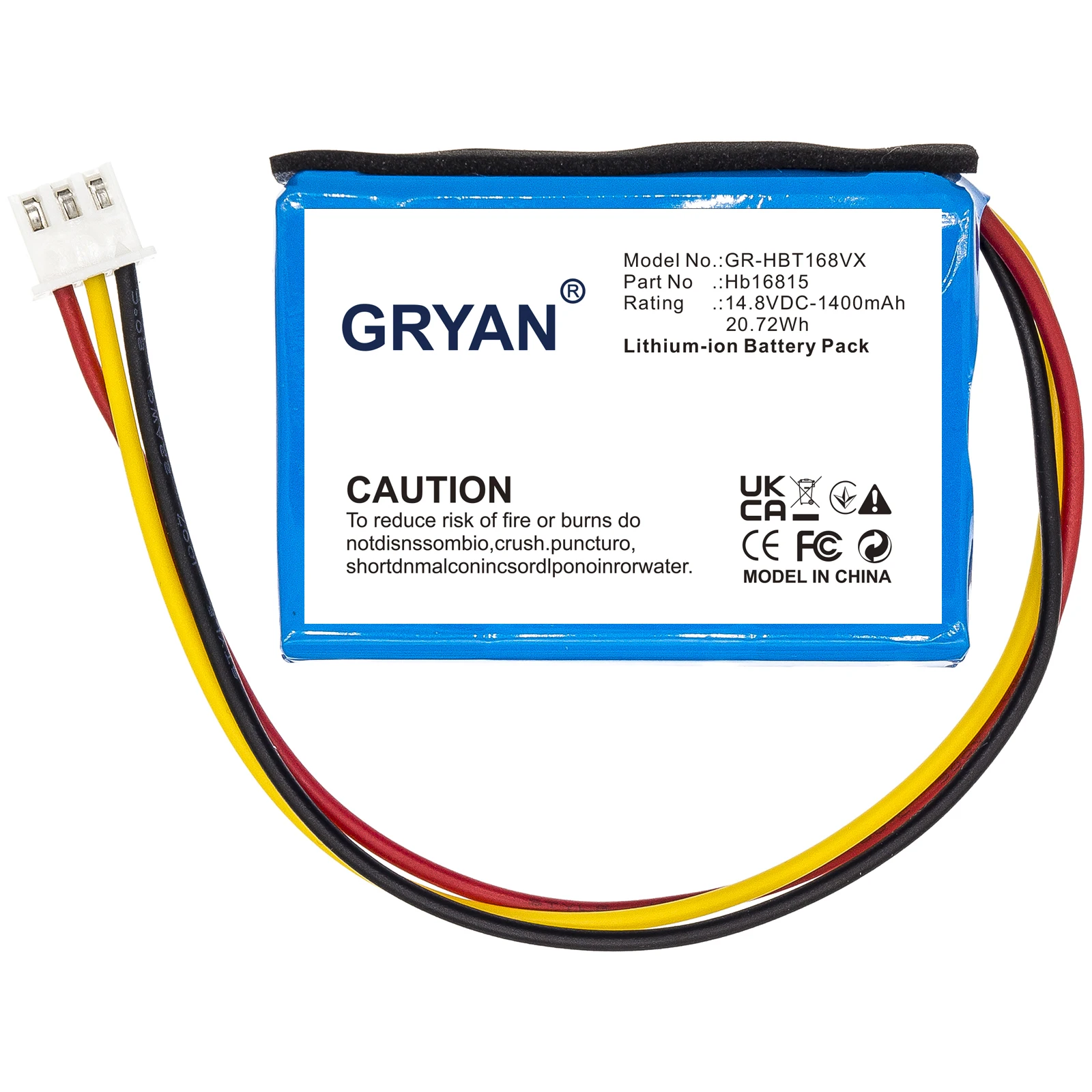 AE502945P HB16815 14.8V 1400mAh Li-Ion Battery For Window Cleaning Robot HOBOT 168 188 188C 198 268 288 298 358 368 388 G101 view 2