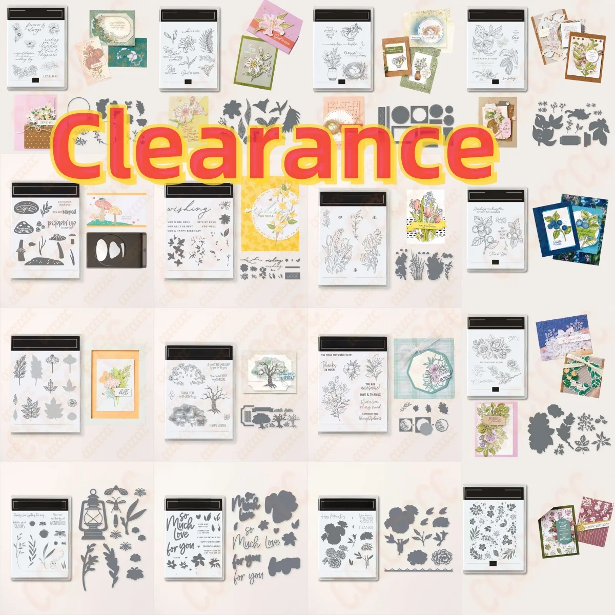 Craft Clearance Flowers Trees Collection 2025 New Clear Stamps Metal Cutting Dies for Decorating Scrapbook Diy Paper Card Album