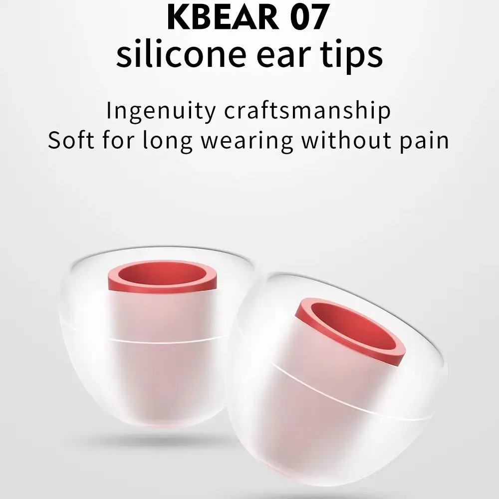 Keephifi KBEAR 07 Silicone Headphone Eartips Upgrade 1 Pair (2pcs) 5 Pairs (10pcs) Noise Isolating with S/M/L KBEAR Earphone