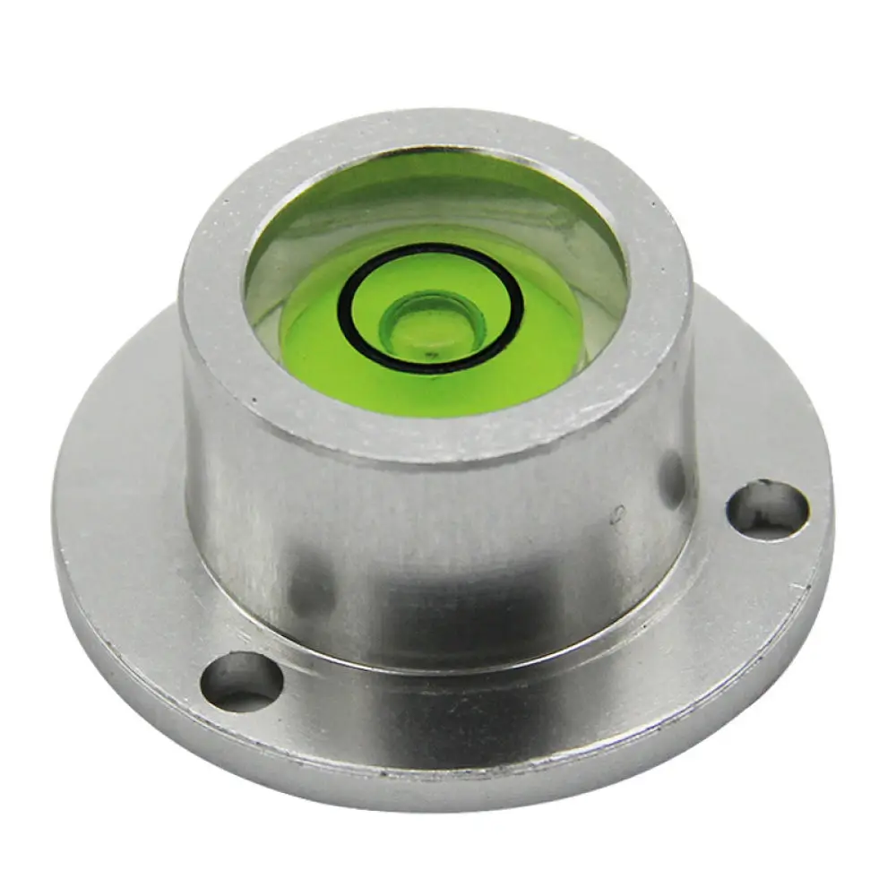 Metal Bullseye Spirit Bubble Level Gauge Accurate Surface Leveling Tool With Mounting Points For Industrial Use