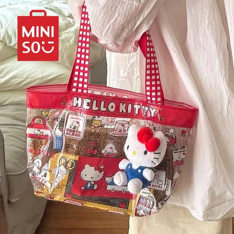 

Hello Kitty Handbag Sanrio Anima Kawaii Cute Toys Cartoon Fashion Waterproof Portable Large Capacity Shopping Bag Holiday Gifts