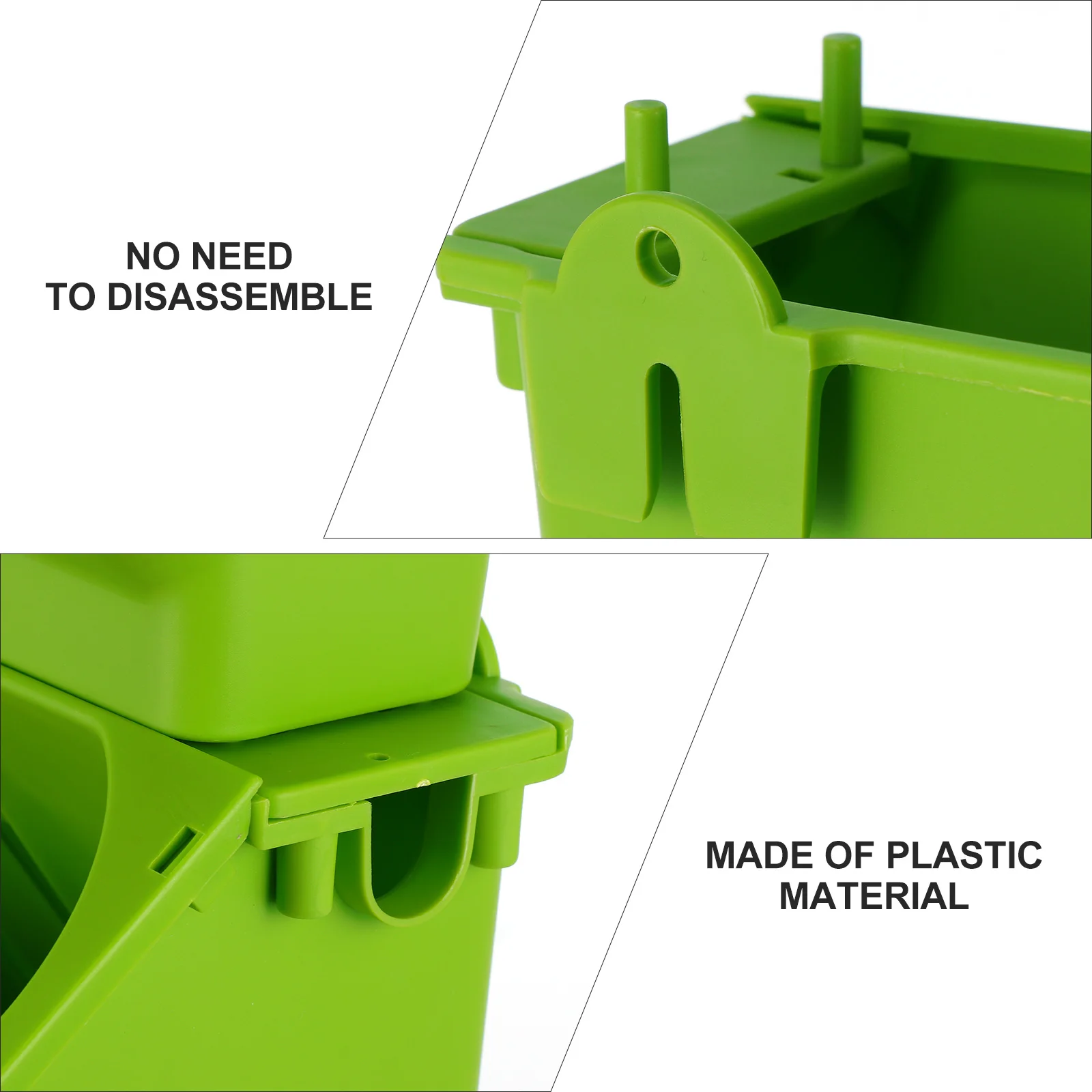 

4pcs Vertical Living Background Wall Planter 2-Pocket Self Watering Hanging Flower Pot For Outdoor Indoor Garden Plastic Wall