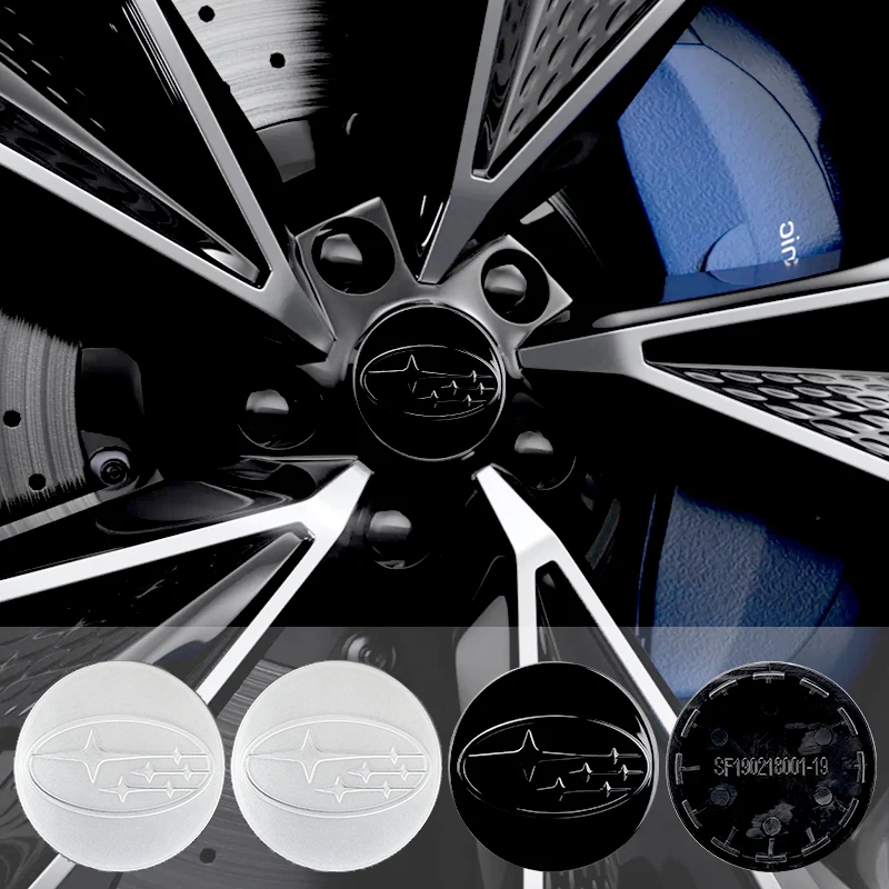 4 Uds 60mm tapa central de rueda de coche insignia emblema rueda accesorios de automóvil para SUBARU WRX STI Forester Impreza Legacy Outback BRZ XV
