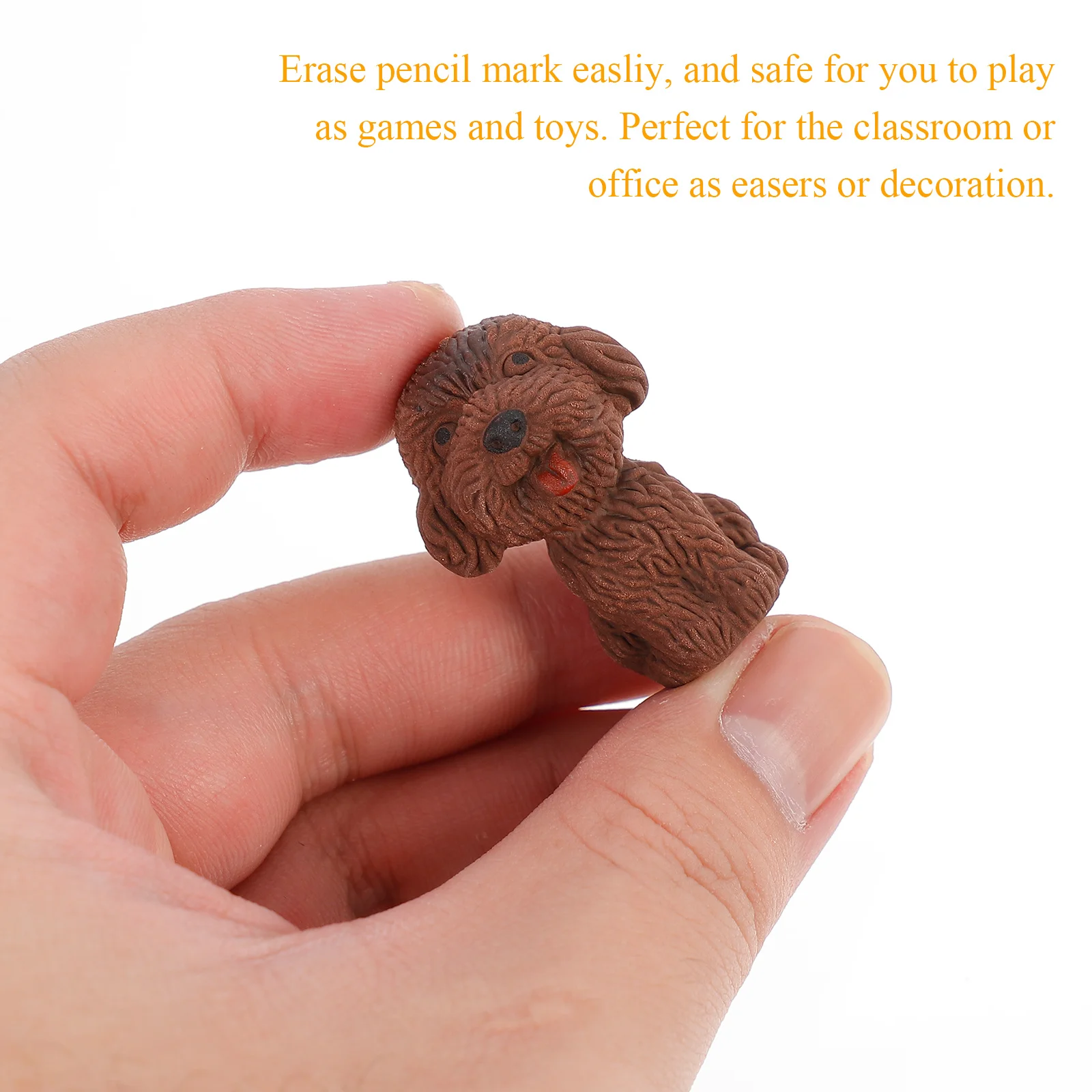 20 шт., ластики для карандашей для собак, мини-резина для детей, школьные канцелярские принадлежности, декор для классной комнаты, студенческий подарок, разные цвета