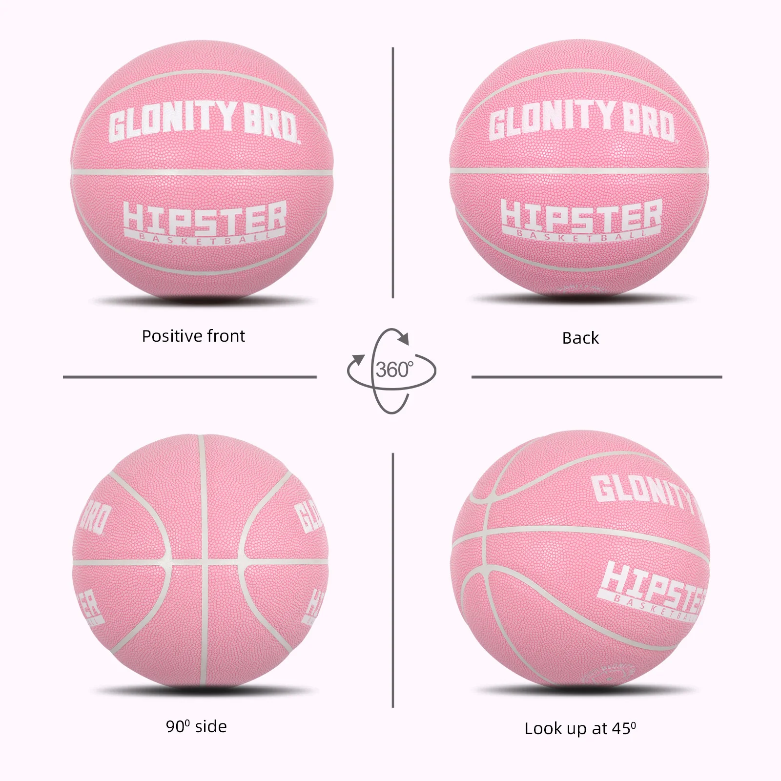 Slijtvast Outdoor Basketbal Nieuwe Officiële Dames Training Roze Bal Heren Straatbal Maat 7(29.5") / 6(28.5") /5 (27,5")