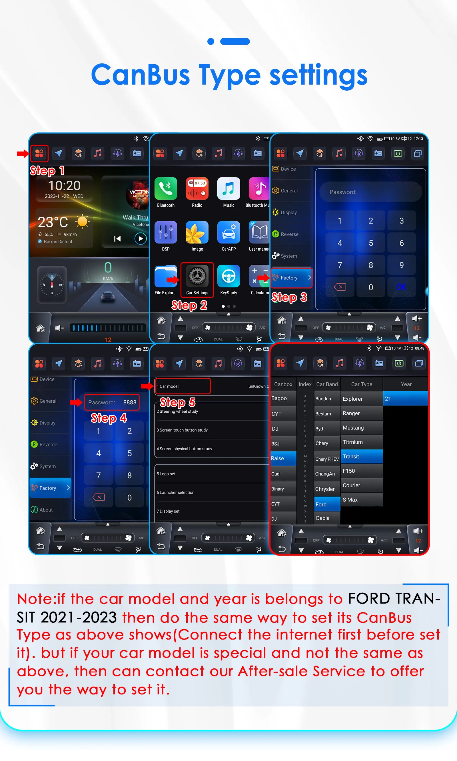 Hizpo Android 14 Auto Stereo Auto GPS Für FORD Transit 2021 2022 2023 Porträt Touchscreen Carplay 4G Wifi RDS Bluetooth 9,7" – Detail 40