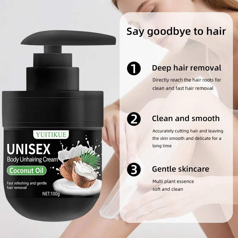 YUITIKUE intimate area hair removal cream, painless and healthy hair removal agent, unisex body care product image 5