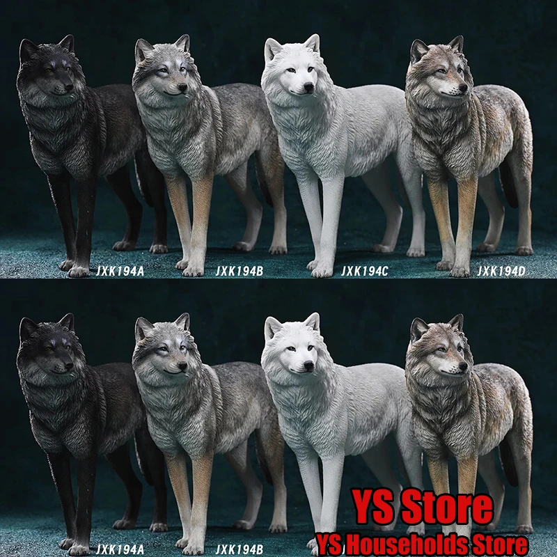JXK JXK194 1/6 القطب الشمالي الذئب الراتنج الحيوان محاكاة نموذج اللعب حساسة ديكور المنزل هدايا ل 12 "عمل الشكل هواية اللعب