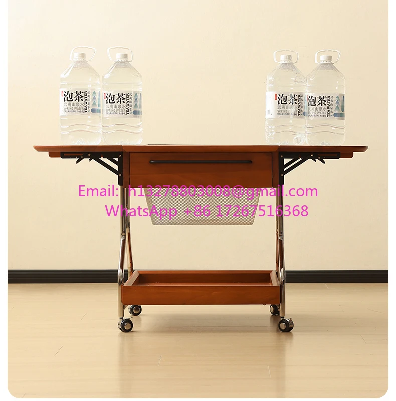 

Small apartment sofa edge few movable cart retro storage
