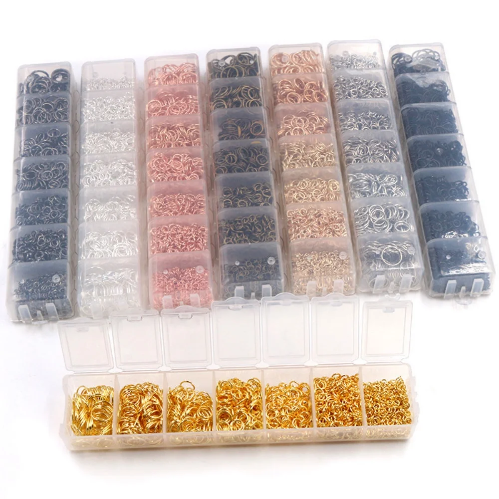 1Box 3 4 5 6 7 8 10mm 8 Colors Open Jump Rings Split Rings Link Loop For DIY Jewelry Making Findings Connector