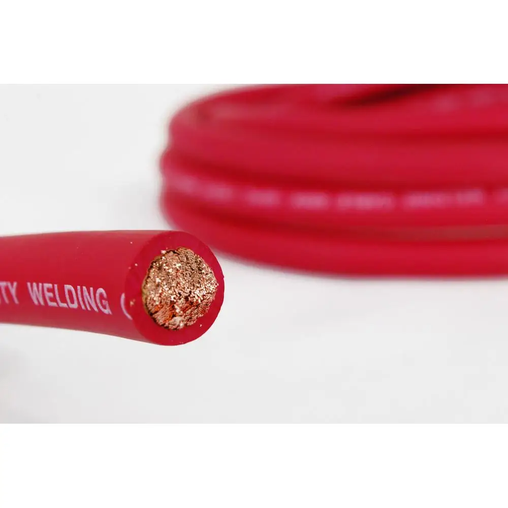 2/0 AWG Welding Lead Car Battery Cable 25 ft. Copper Wire USA Made RED High Flexibility Resistant to Cuts/Abrasion/Flame Meets