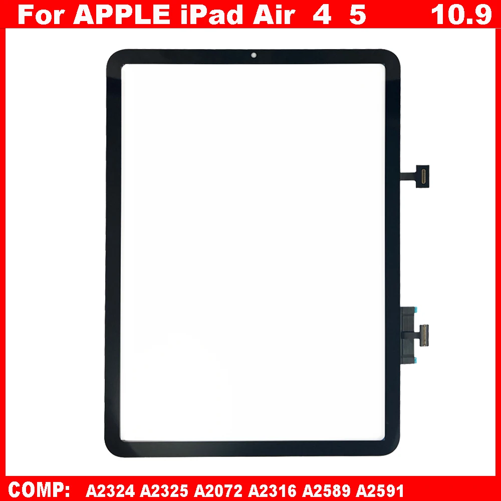 

Для Apple iPad Air 4 5 Air4 Air5 2020 2022 A2072 A2316 A2589 A2591 A2324 A2325 сенсорный экран дигитайзер сенсор внешняя стеклянная панель