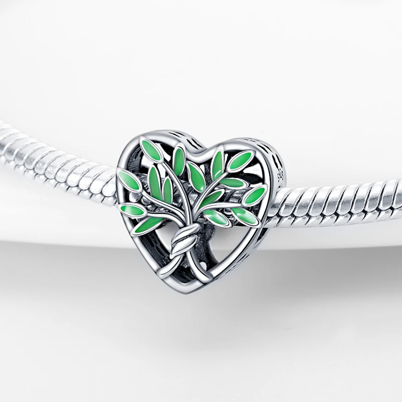 Silver Four-Leaf Clover Charms Beads for DIY