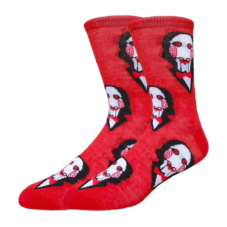 5 pares de calcetines de Anime de dibujos animados de moda urbana Hip Hop para hombres y mujeres con recurso que brilla en la oscuridad novedad divertida equipo Casual